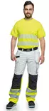 AJAX Maalarinhousut Valk/Hi-Vis kelt - Miesten maalarinhousut - C200 - 1