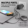 Fresh'n'Rebel pikalaturi 67W 3rd gen GaN, yksi USB-A portti ja kaksi USB-C-porttia Soveltuu läppäreille, kännyköille ja muille USNB-ladattaville laitteille - Puhelimien lataus - LT49750 - 1