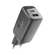 Fresh'n'Rebel pikalaturi 67W 3rd gen GaN, yksi USB-A portti ja kaksi USB-C-porttia Soveltuu läppäreille, kännyköille ja muille USNB-ladattaville laitteille - Puhelimien lataus - LT49750 - 2