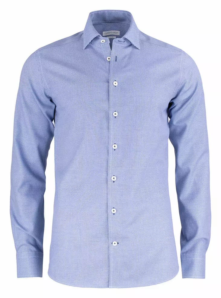 Purple Bow 48 regular blue pattern - Miesten pitkähaiset kauluspaidat - 2904801 - 1