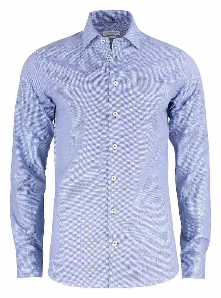 Purple Bow 48 regular blue pattern - Miesten pitkähaiset kauluspaidat - 2904801 - 1