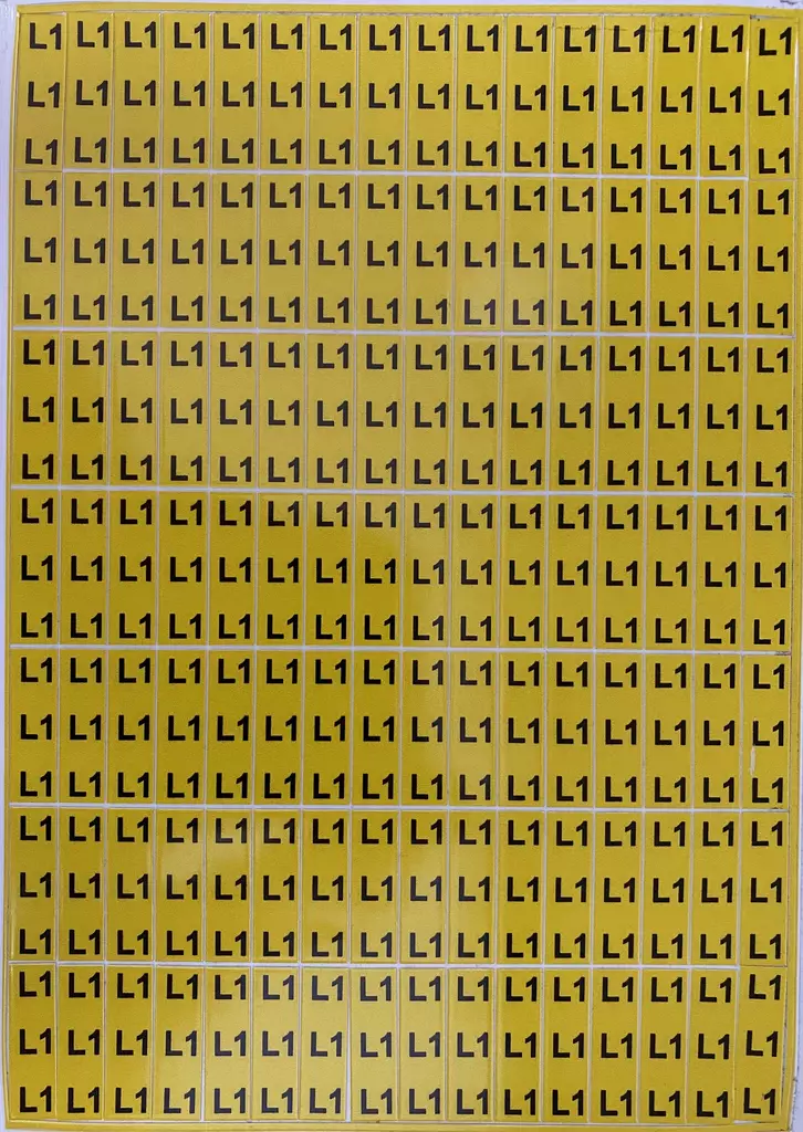 Tarra L1 Kelta musta teksti 13*41mm112 kpl/arkki - A4 4-väri Muotoonleikatut tarrat  - TARL1 - 1