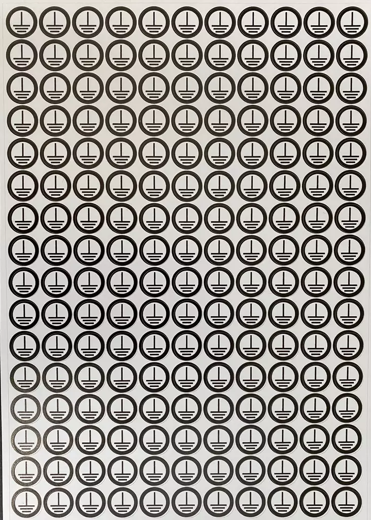 Tarra Maa pieni halk.16 mm176 kpl/ arkki - A4 4-väri Muotoonleikatut tarrat - TARMaa1 - 1