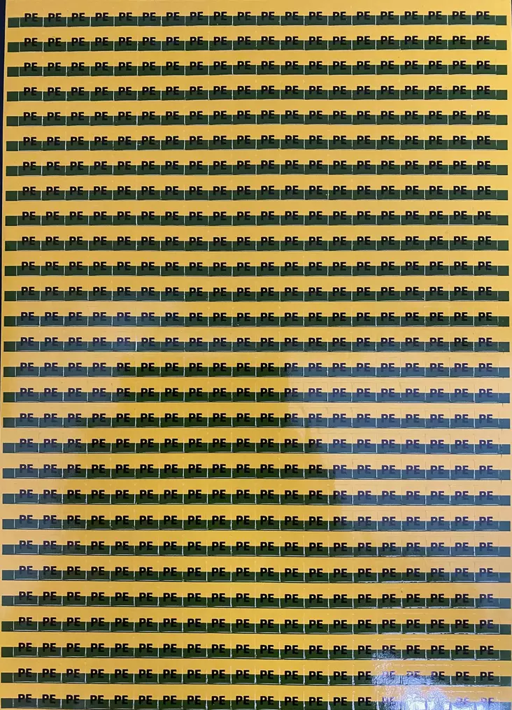 Tarra PE 8x10mm "pieni" 560 kpl/ arkki - A4 4-väri Muotoonleikatut tarrat  - TARPE1 - 1