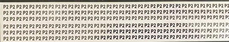 Johdinmerkinta tarraliuska 36x (6* P2) 6*38 mm - A4 4-väri Muotoonleikatut tarrat  - TARliuskaP2 - 1