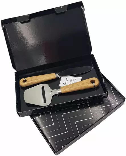 Juustohöylä ja voiveitsi puukahvoilla - Keittiöveitset - 413010664 - 1