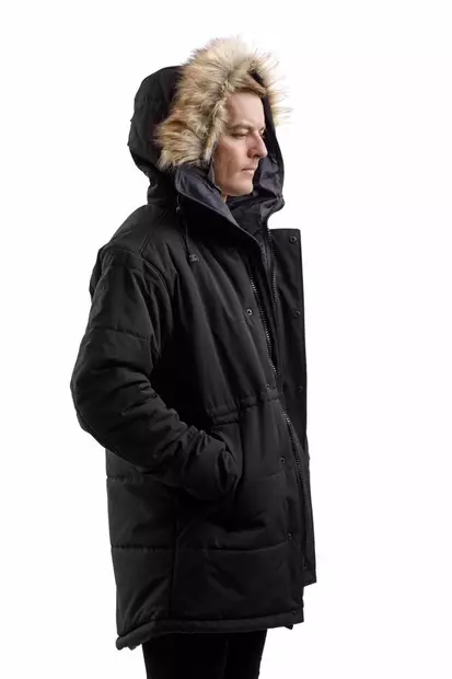 Suomalaista muotoilua oleva CODE18 Parka-takki irroitettavalla hupun karvareunuksella - Parkatakit - 13H8024 - 2