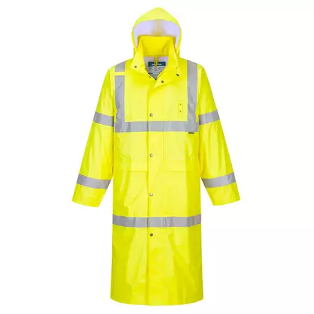Pitkä sadetakki 122cm huomiokeltainen EN ISO 20471 Luokka 3 - HI-Vis Sadeasut - H445 - 1