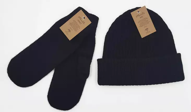 MERITE-lahjasetti merinopipo & lapaset koko S-M - Pipot - 15H99719 - 1