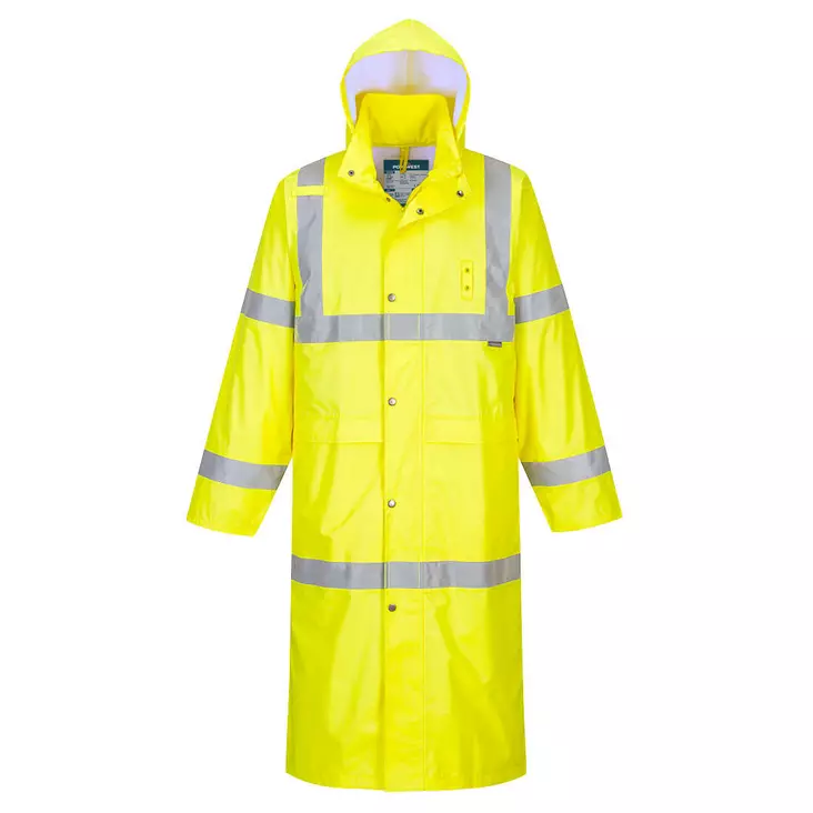 Pitkä sadetakki 122cm huomiokeltainen EN ISO 20471 Luokka 3 - HI-Vis Sadeasut - H445 - 1
