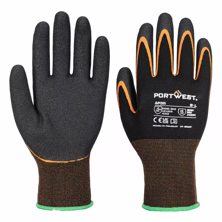 Portwest AP35 Grip 15 Nitriilikäsine, tuplapinnoitetulla kämmenellä - Talvityökäsineet - AP35 - 1