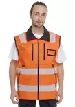 Työnjohdon Hi-vis "Gillam" huomioliivi - Miesten vetoketjulliset huomioväriset tu - C136 - 1