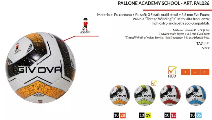 GIVOVA Juniorijalkapallo "Academy" PAL026 SCHOOL - GIVOVA Academy - PAL026 - 1