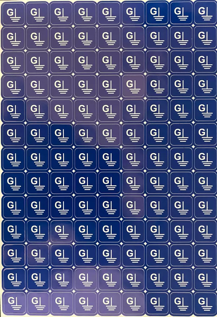 Tarra G-maa pieni 20*20mm 117 kpl/ A4 - A4 4-väri Muotoonleikatut tarrat  - TARGmaa1 - 1