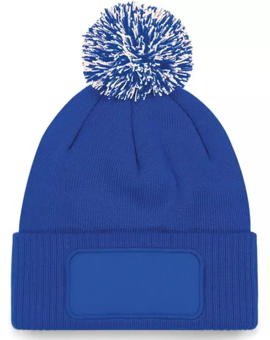 Painettava Sininen tupsupipo suorakaiteen muotoisella painopaikalla Merkkaus-ala 5x10cm - Pipot - B443BRY-OWH - 1