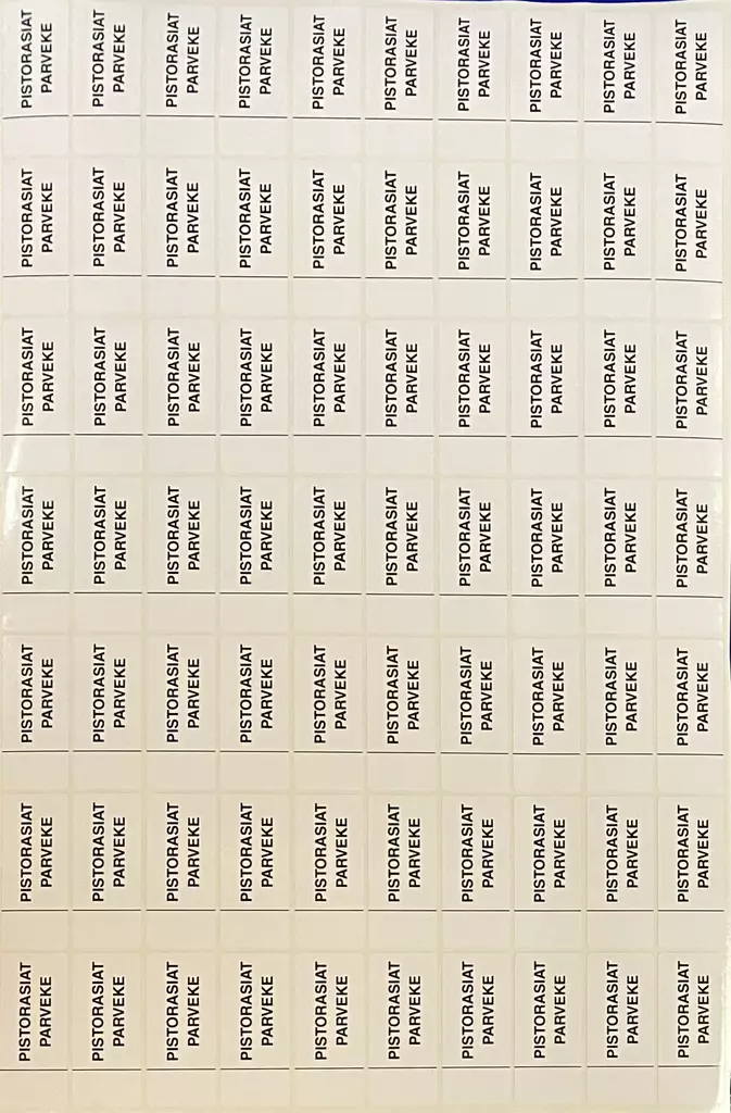 Ryhmäkeskustarra Parveke pistorasiat 1-mod 70kpl arkilla - A4 4-väri Muotoonleikatut tarrat  - RK-TARPistorParvek - 1