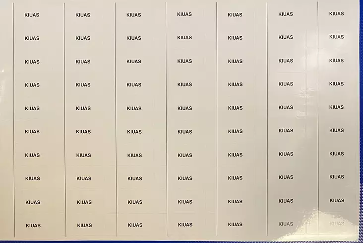 Ryhmäkeskustarra Kiuas 1-vaihelähtö 1-mod arkilla 70 kpl - A4 4-väri Muotoonleikatut tarrat  - RK-TAR_Kiuas1M - 1