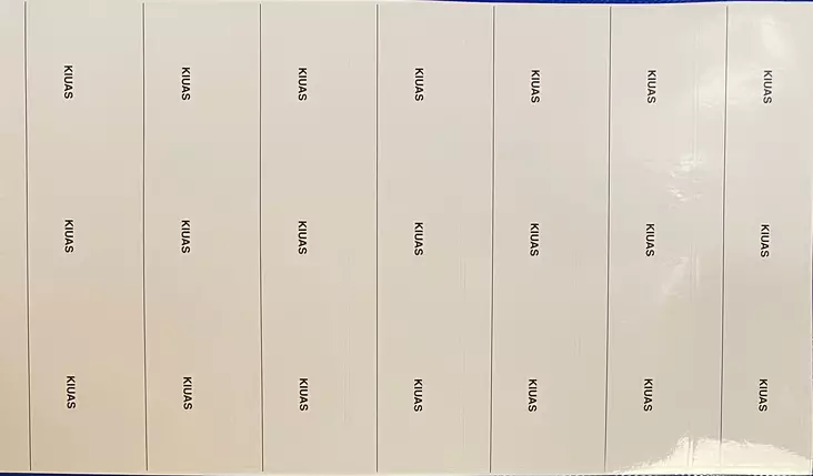 Ryhmäkeskustarra Kiuas 3-vaihelähtö 1-mod arkilla 20 kpl - A4 4-väri Muotoonleikatut tarrat  - RK-TAR_Kiuas3M - 1