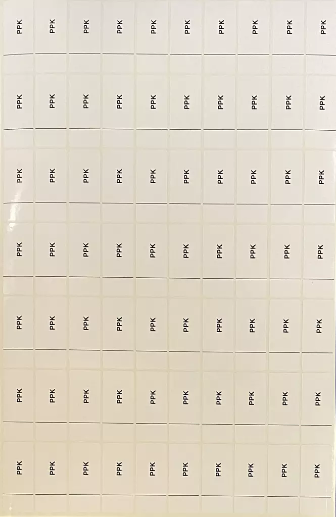 Ryhmäkeskustarra Pyykinpesukone 1-mod 70 kpl/ A4 - A4 4-väri Muotoonleikatut tarrat  - RK-TAR_PPK1M - 1