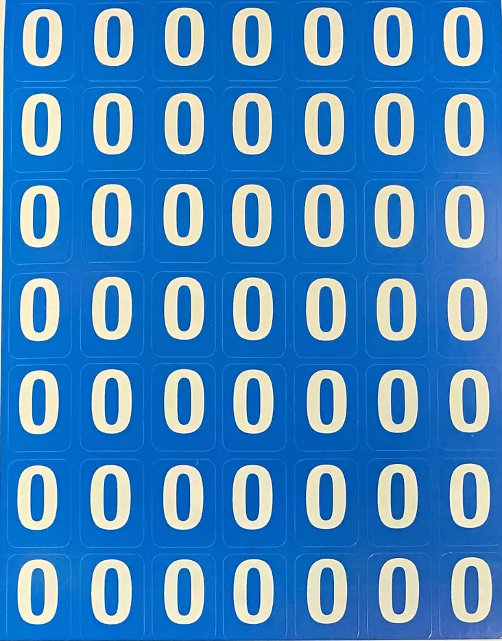 Tarra Sin.pohja nro0 valkoisella 25*20mm 49kpl - A4 4-väri Muotoonleikatut tarrat  - TARnro0Sin - 1