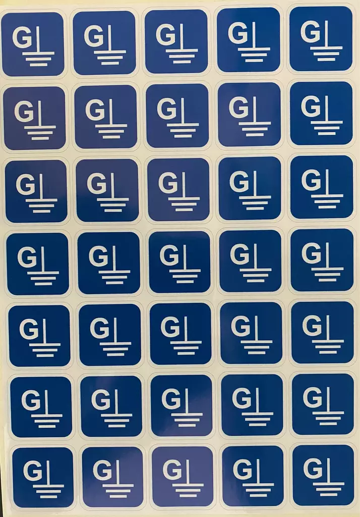 Tarra G-maa iso 38*38mm 35 kpl/A4 - A4 4-väri Muotoonleikatut tarrat  - TARGmaa2iso - 1