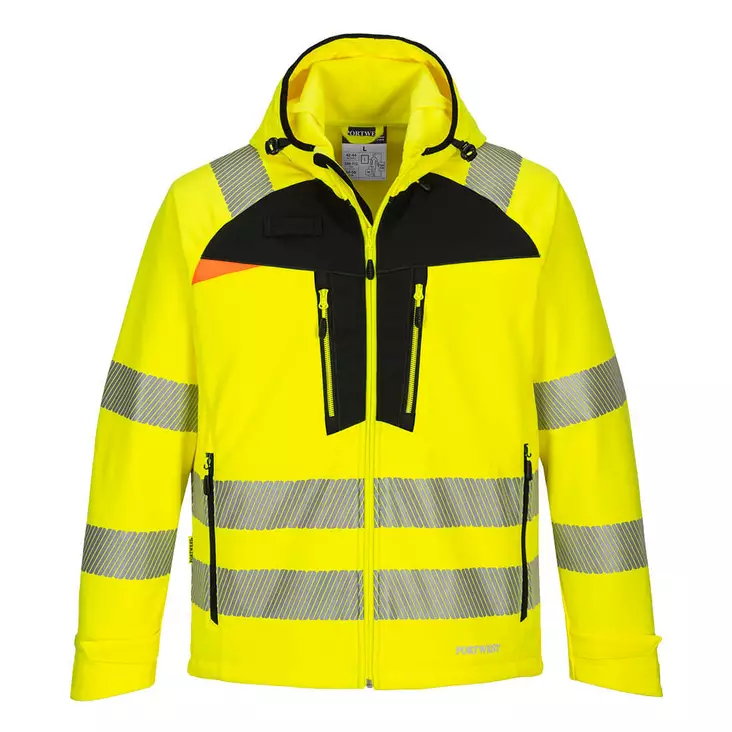 Portwest Hi-Vis-Keltainen Softshell takki Dx4-sarja - Miesten huomiotyötakit - DX475Y - 1